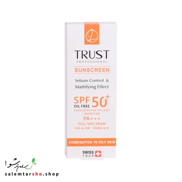 کرم ضد آفتاب و کنترل چربی تراست با SPF50+ برای محافظت از پوست و تنظیم ترشح چربی