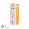 کرم ضد آفتاب رنگی و ضد پیری بژ تیره تراست با SPF50+ برای محافظت از پوست در برابر اشعه UV و آلودگی